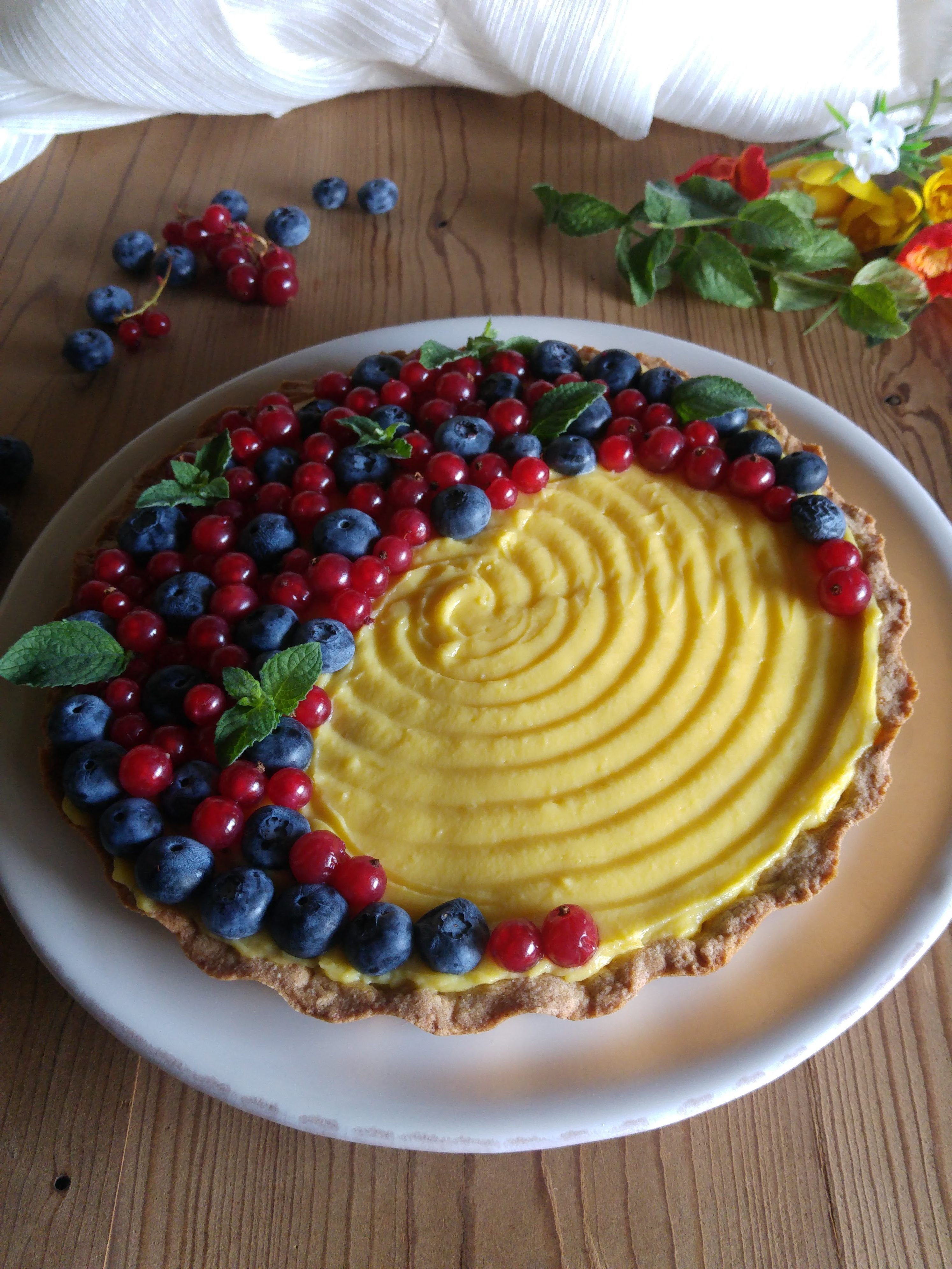 crostata integrale alla crema crostata integrale alla crema
