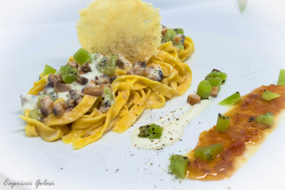 fettuccine aringa e ricotta con marmellata di agrumi