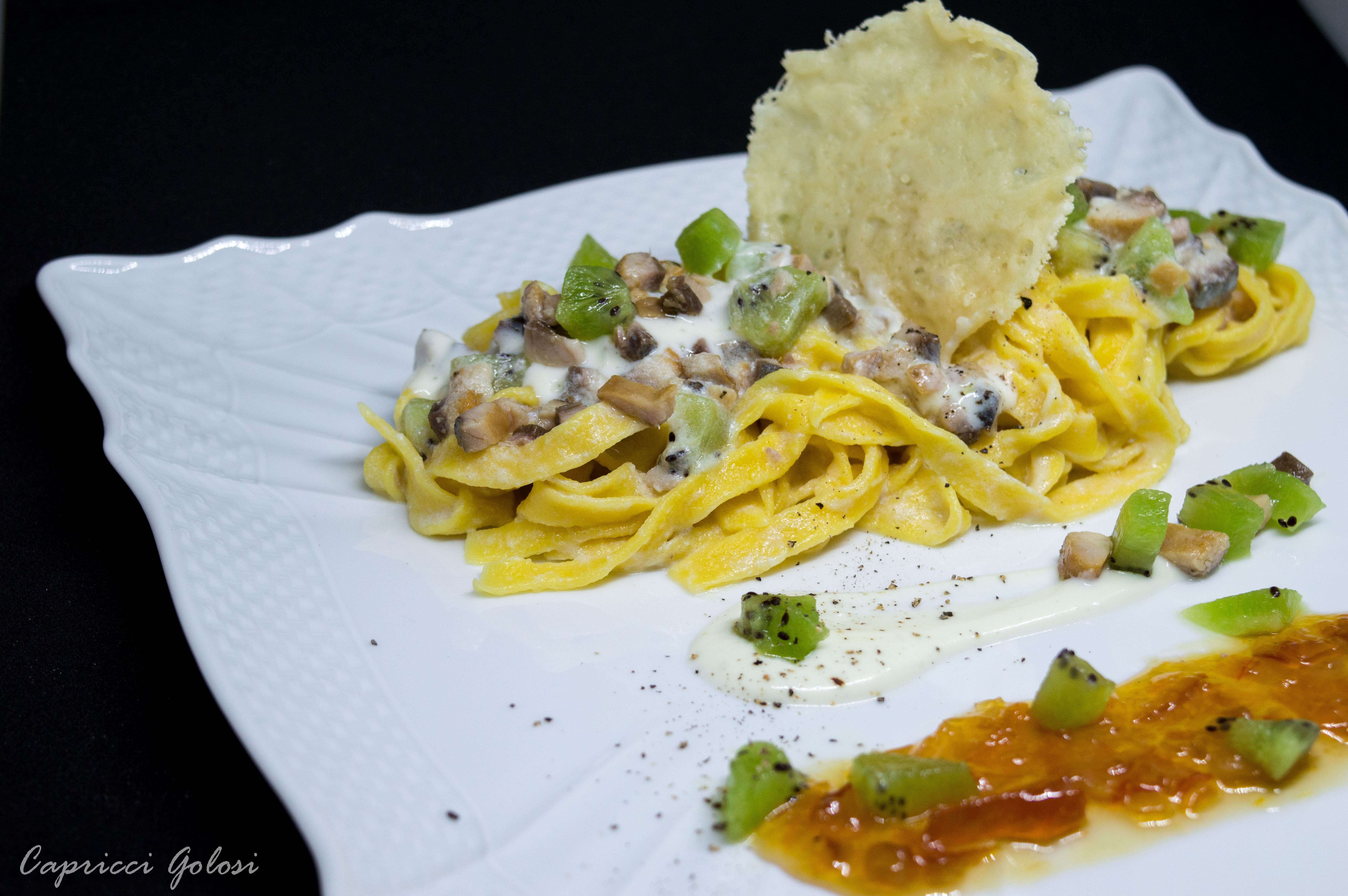 fettuccine aringa e ricotta con marmellata di agrumi