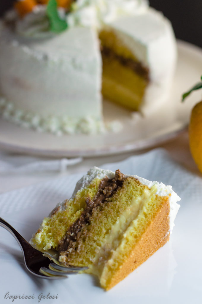 Torta regina ripiena crema e cioccolato