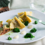 fagottini di lesso rifatto e pesto di cavolo nero